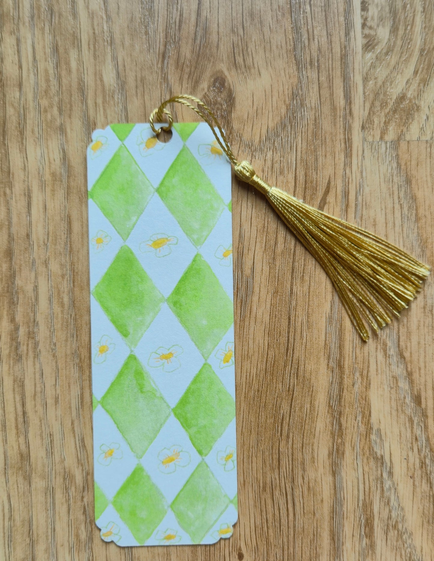 Green Textured Paper Bookmark 300 gsm