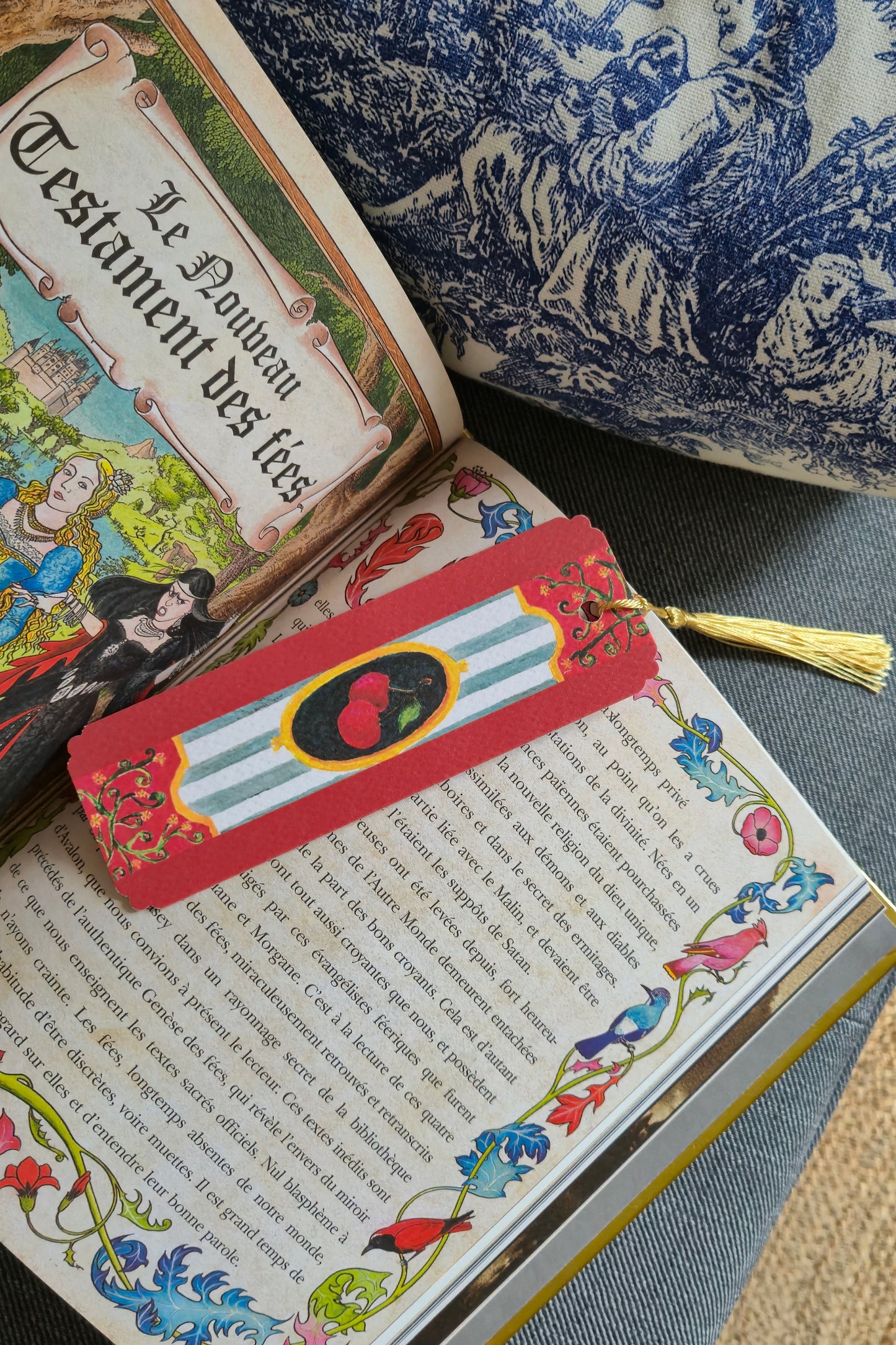 Red Textured Paper Bookmark 300 gsm