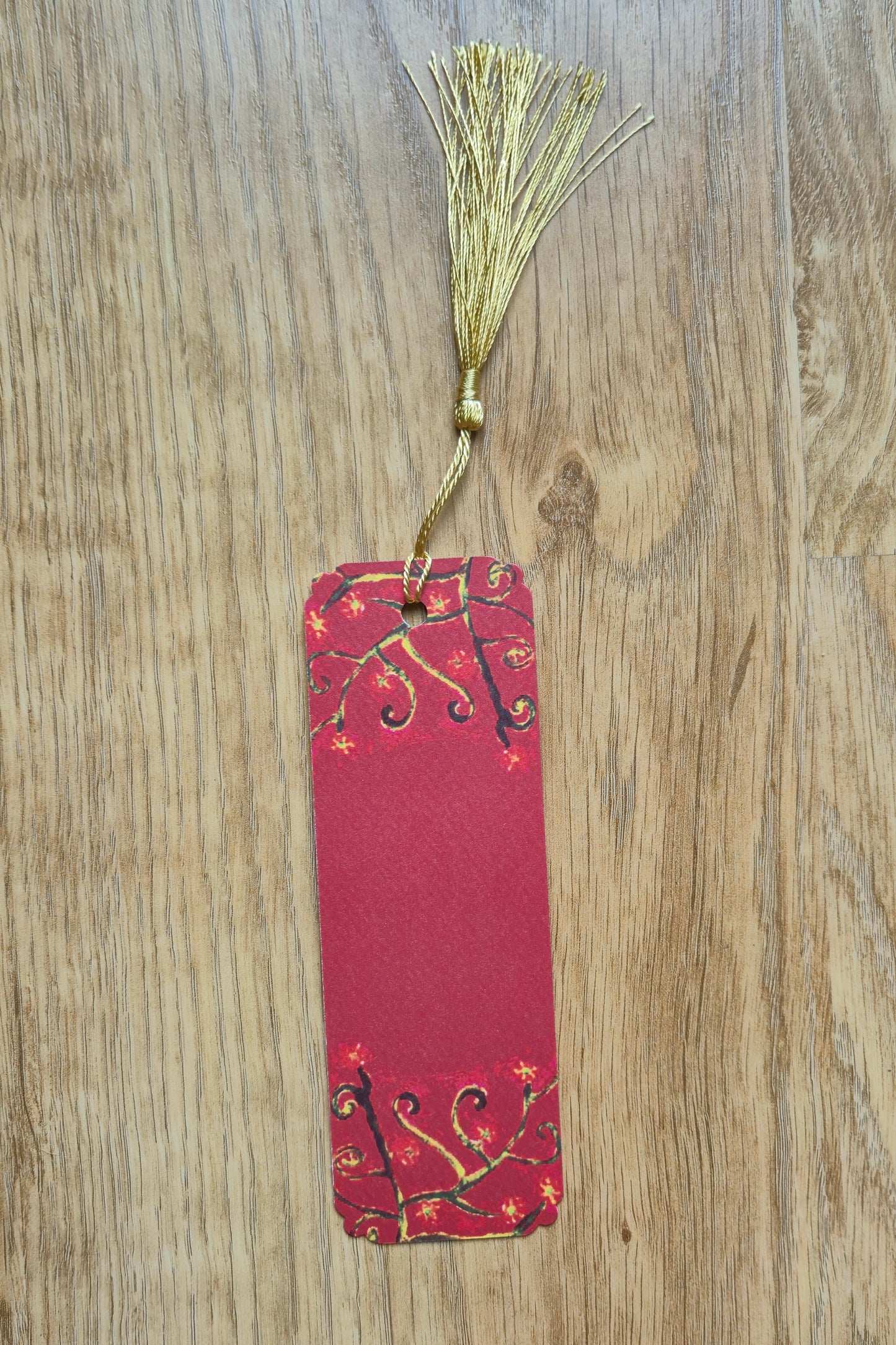 Red Textured Paper Bookmark 300 gsm